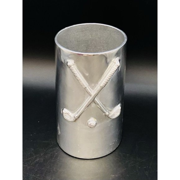 Mariposa Other - Mariposa Golf Themed 7” Wine Bottle Chiller Holder Polished Aluminum